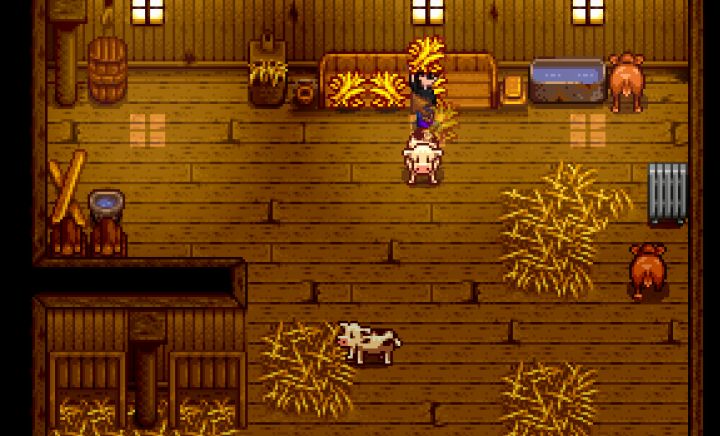 stardew valley getting hay out of silo